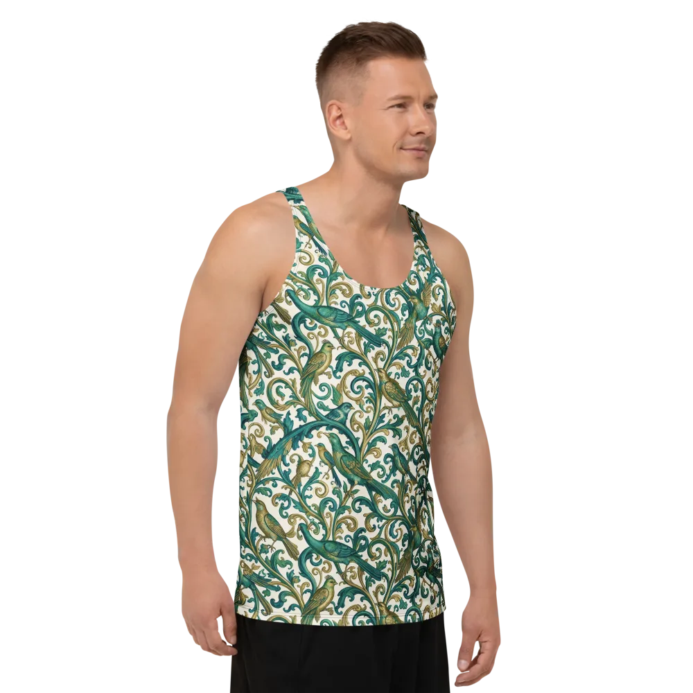 Aviary Arabesque on Men's Tank Top — Right Front