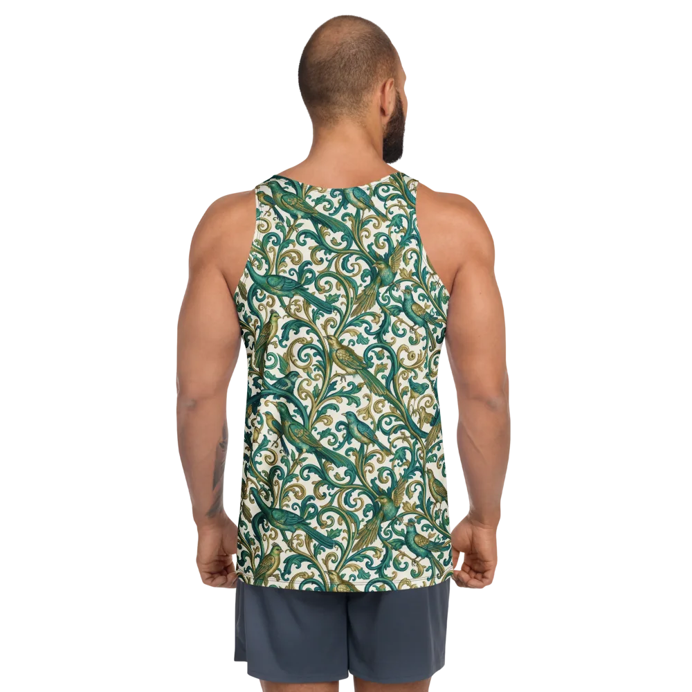 Aviary Arabesque on Men's Tank Top — Back
