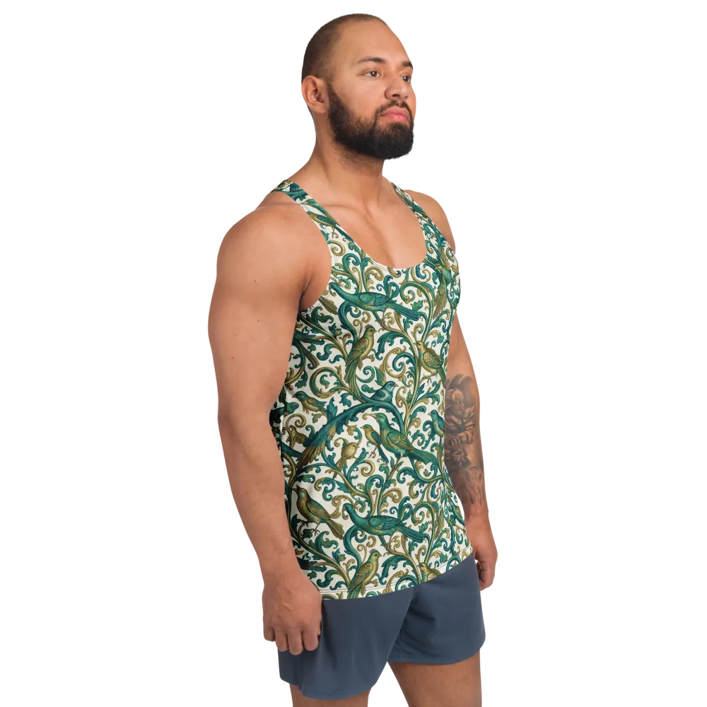 Aviary Arabesque on Men's Tank Top — Right Front