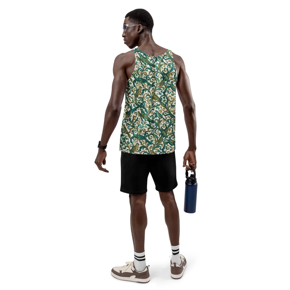 Aviary Arabesque on Men's Tank Top — Back