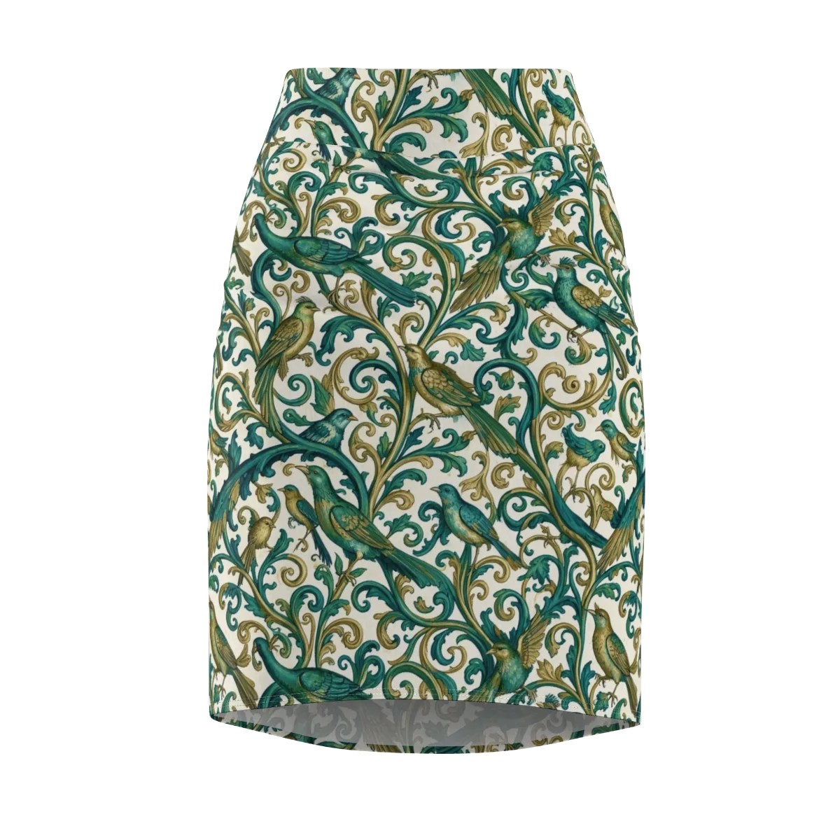 Aviary Arabesque on Pencil Skirt — Front