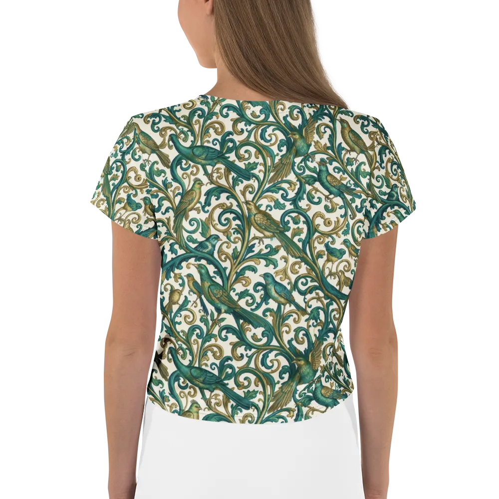 Aviary Arabesque on Crop Tee — Back