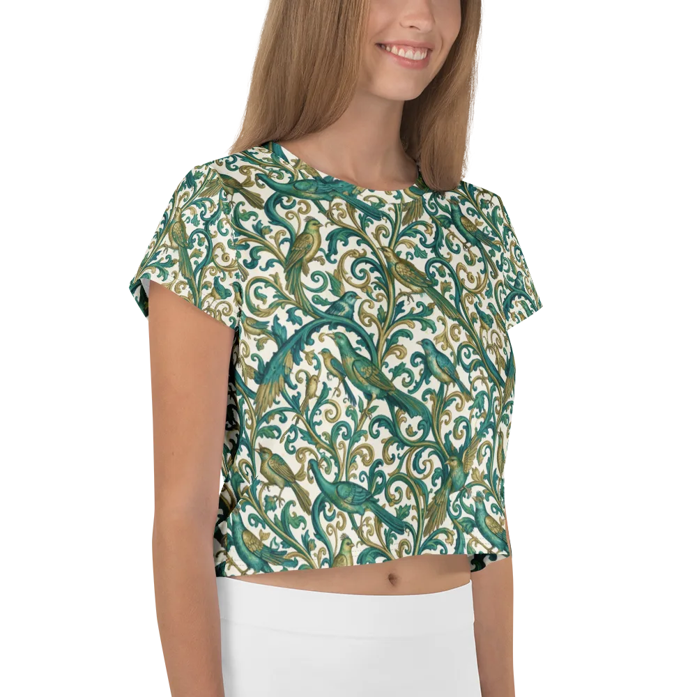 Aviary Arabesque on Crop Tee — Right