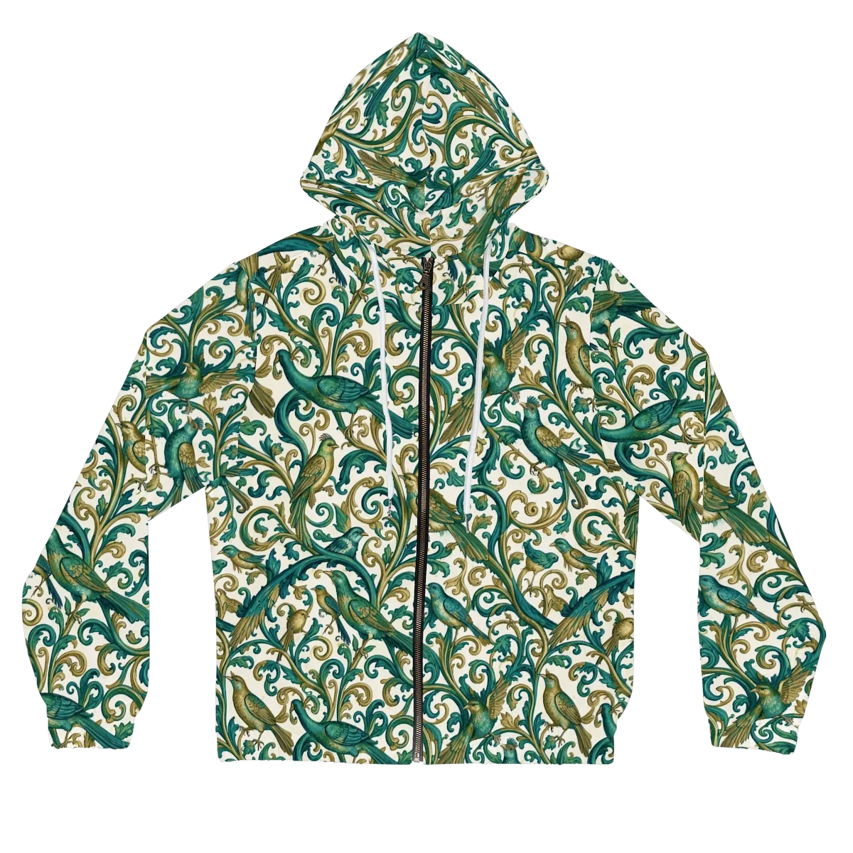 Aviary Arabesque on Women's Full-Zip Hoodie — Front