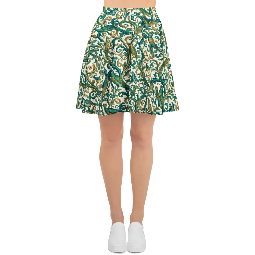 Aviary Arabesque on Skater Skirt — Front