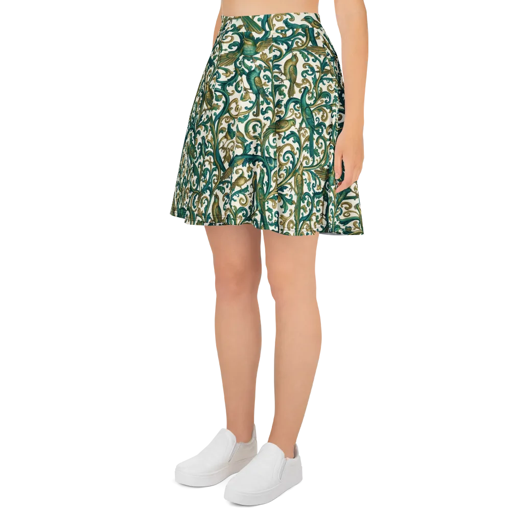 Aviary Arabesque on Skater Skirt — Left