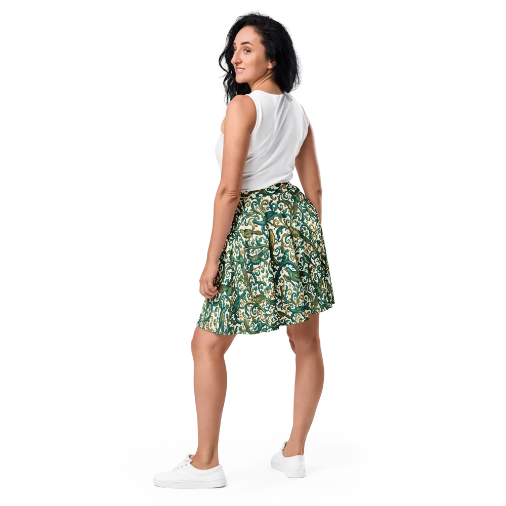 Aviary Arabesque on Skater Skirt — Back