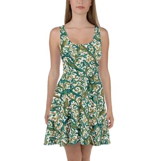 Aviary Arabesque on a Skater Dress