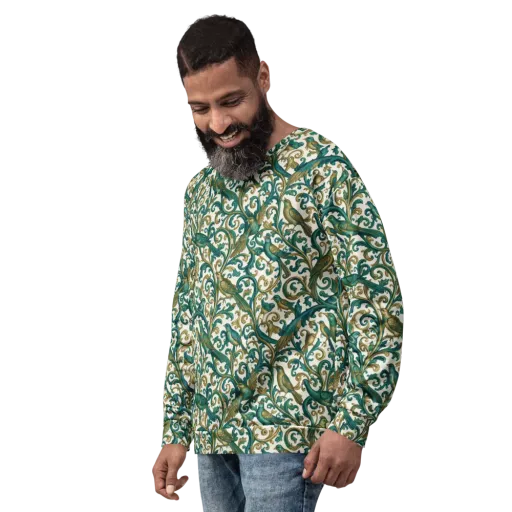 Aviary Arabesque on a Sweatshirt