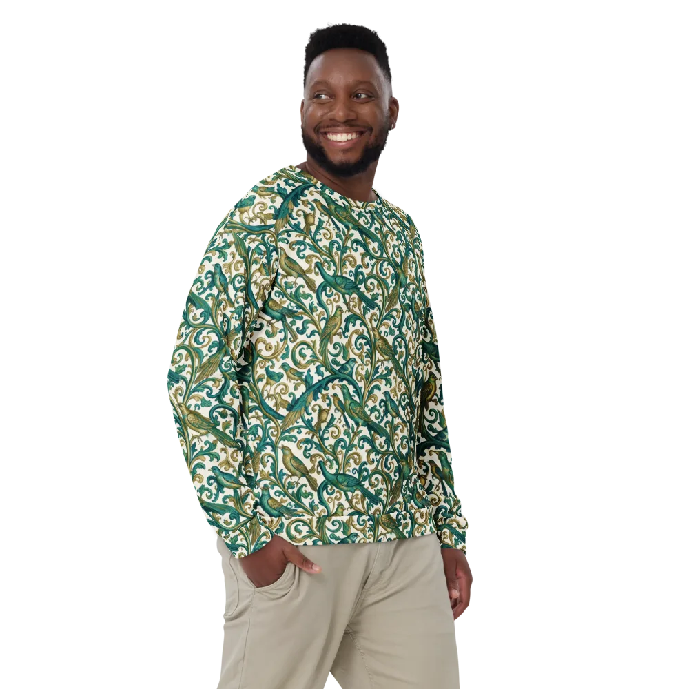 Aviary Arabesque on Sweatshirt — Front