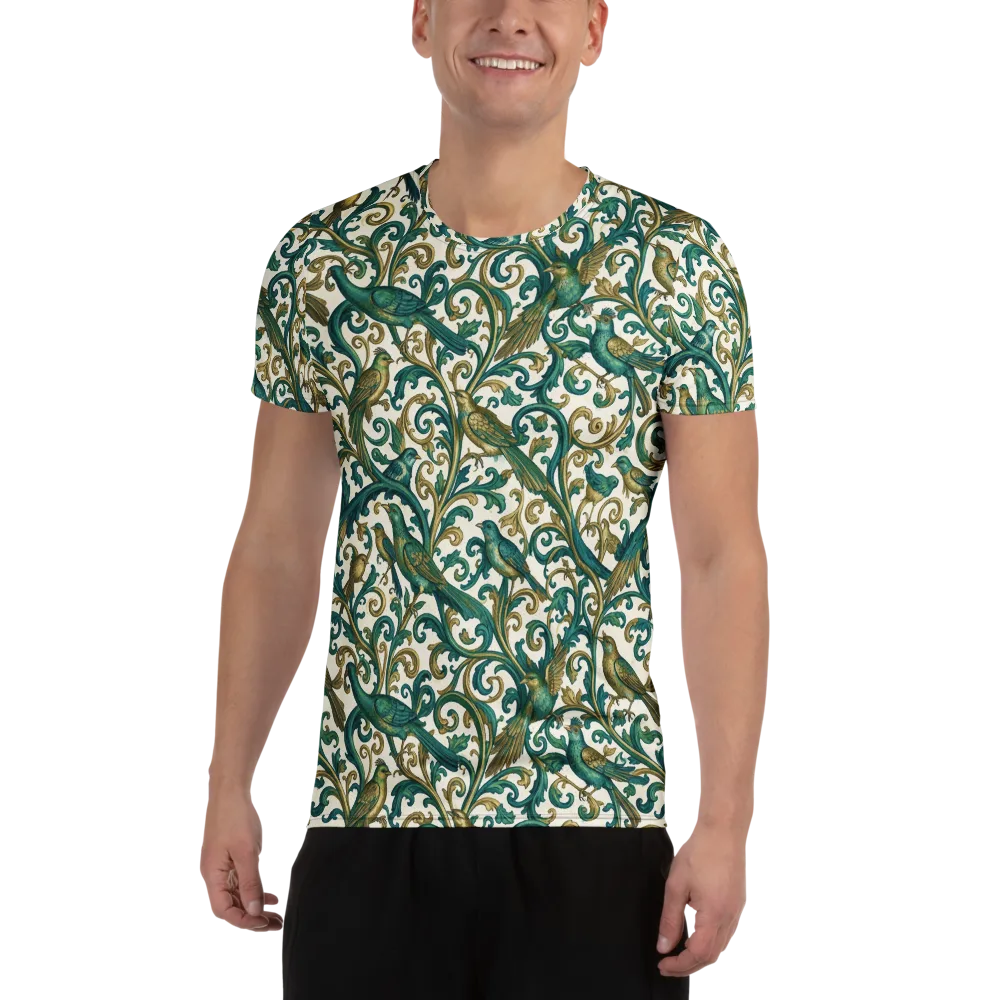 Aviary Arabesque on Men's Athletic T-Shirt — Front