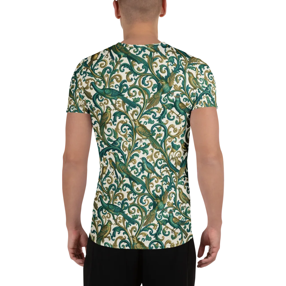 Aviary Arabesque on Men's Athletic T-Shirt — Back