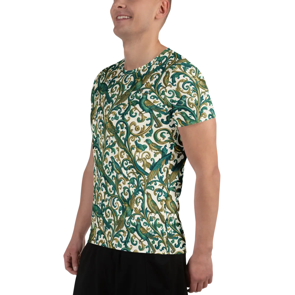 Aviary Arabesque on Men's Athletic T-Shirt — Left