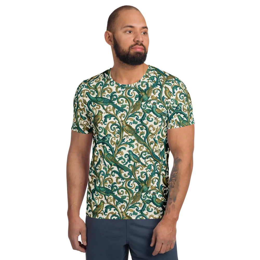 Aviary Arabesque on Men's Athletic T-Shirt — Front