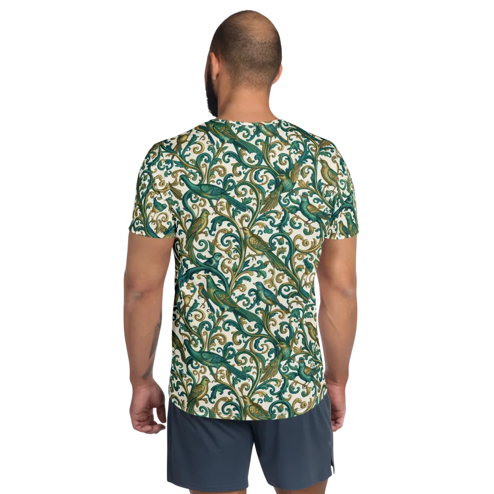 Aviary Arabesque on Men's Athletic T-Shirt — Back