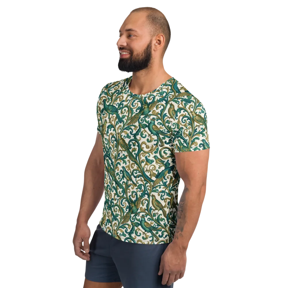 Aviary Arabesque on Men's Athletic T-Shirt — Left