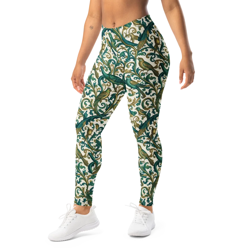 Aviary Arabesque on Leggings — Left Front