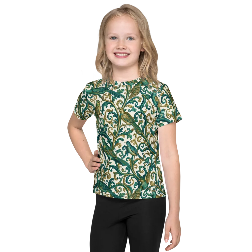 Aviary Arabesque on Kids Crew Neck T-Shirt — Front