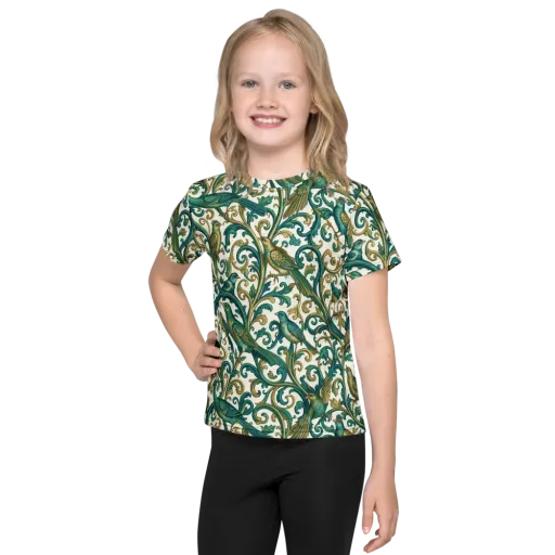 Aviary Arabesque on a Kids Crew Neck T-Shirt
