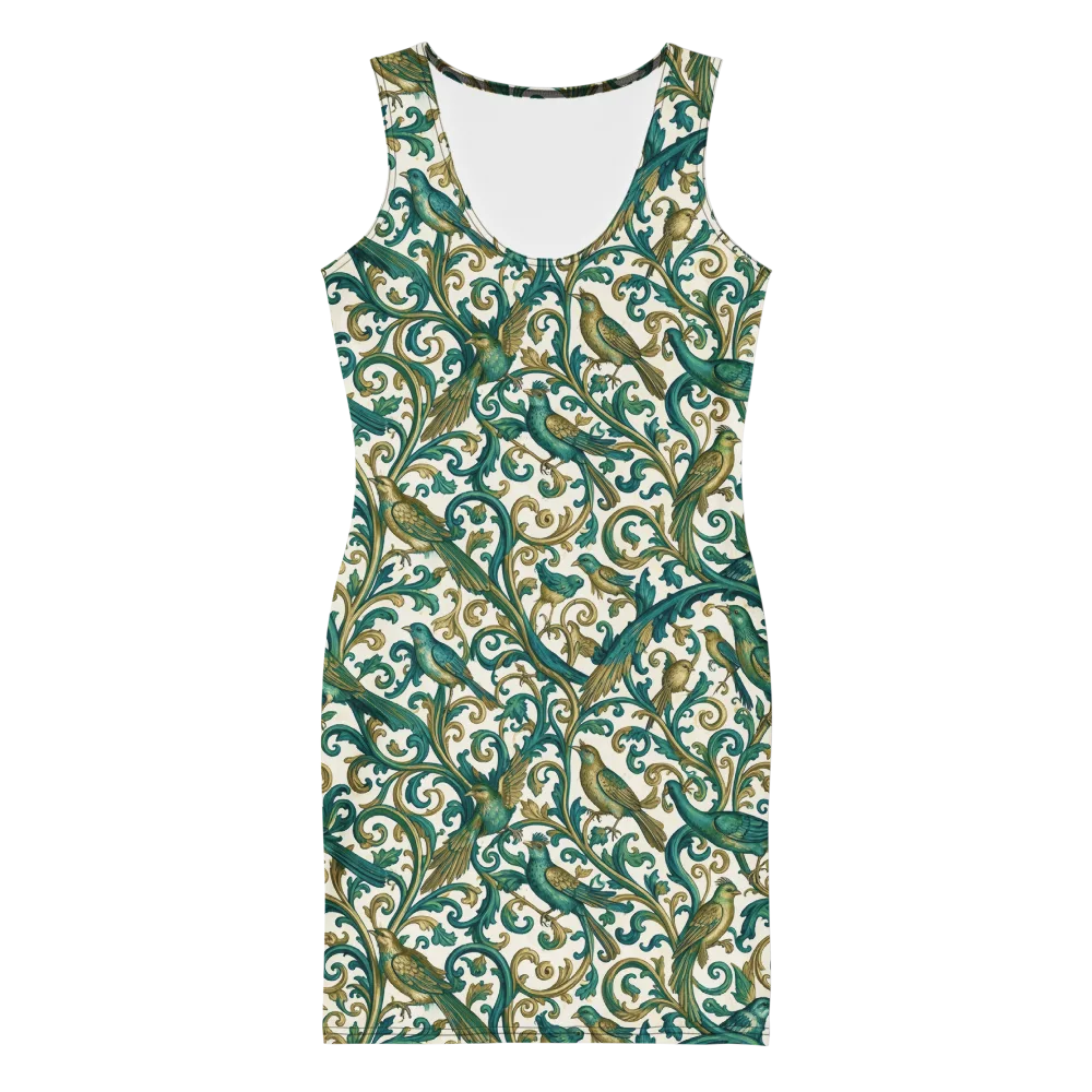 Aviary Arabesque on Bodycon Dress — Front