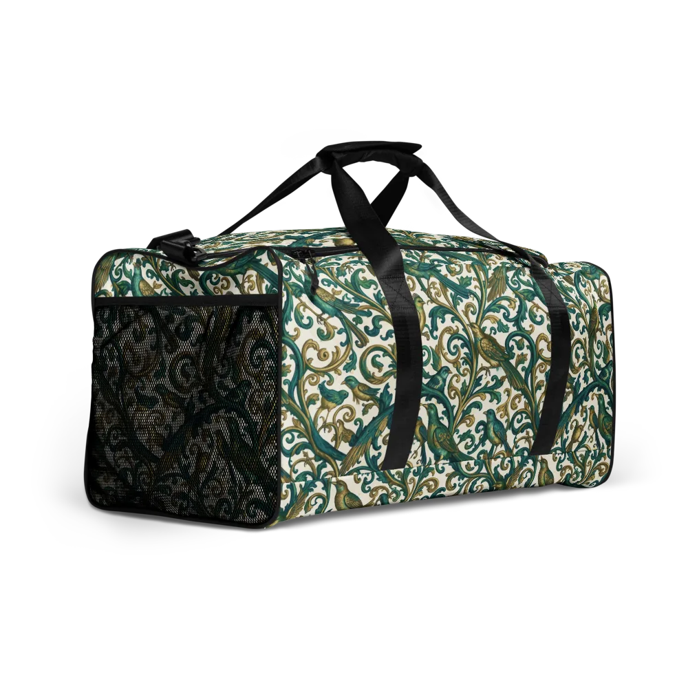 Aviary Arabesque on Duffle Bag — Right Front