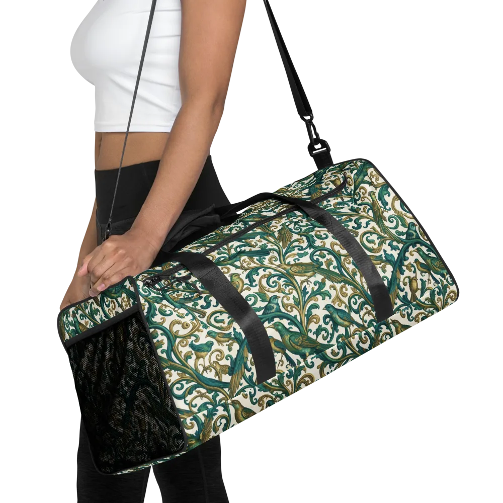 Aviary Arabesque on Duffle Bag — Front