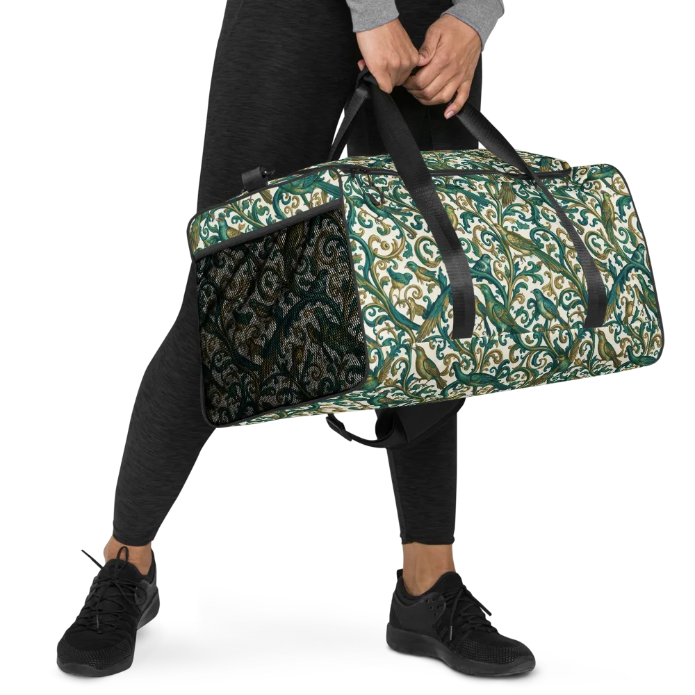 Aviary Arabesque on Duffle Bag — Right Front