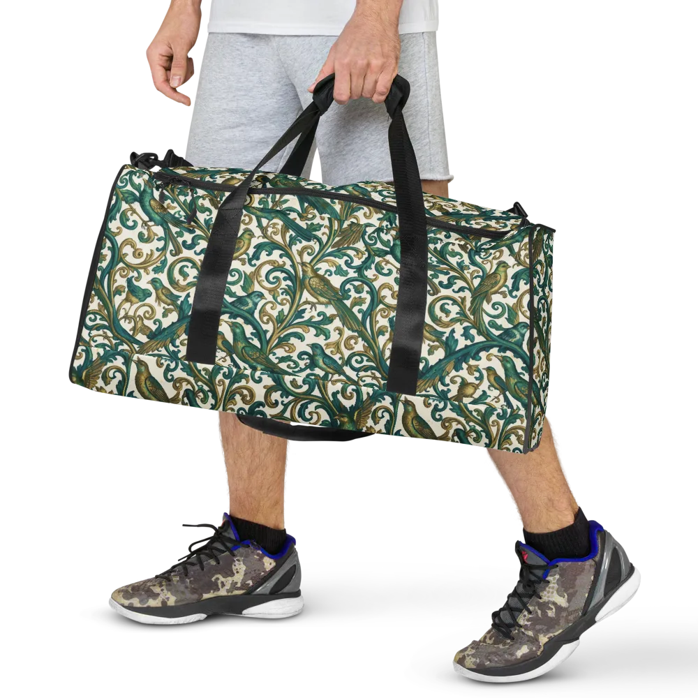 Aviary Arabesque on Duffle Bag — Front