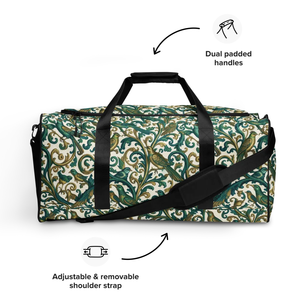 Aviary Arabesque on Duffle Bag — Front