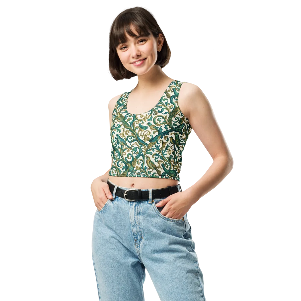 Aviary Arabesque on Crop Top — Front