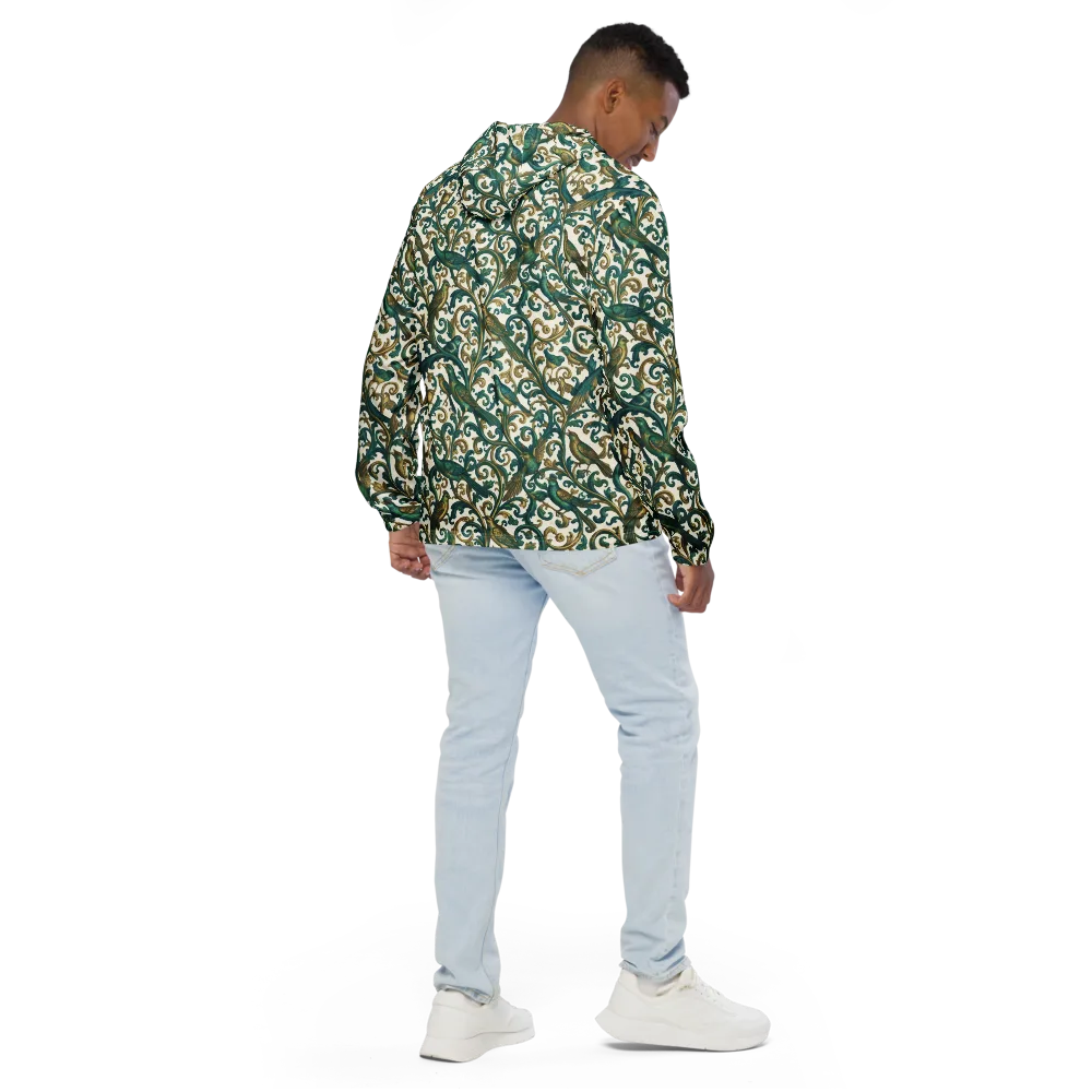 Aviary Arabesque on Men's Windbreaker — Back