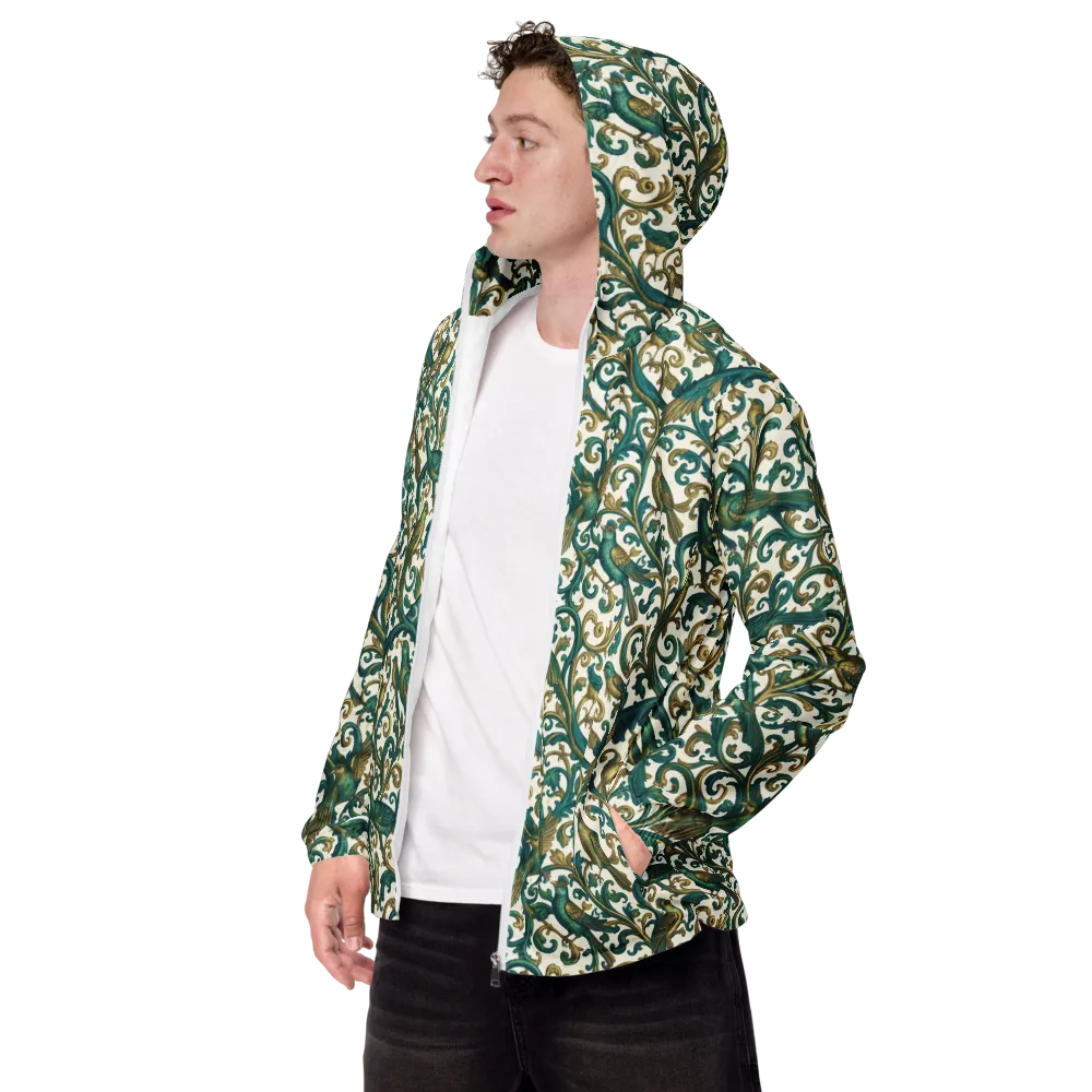 Aviary Arabesque on Men's Windbreaker — Left Front