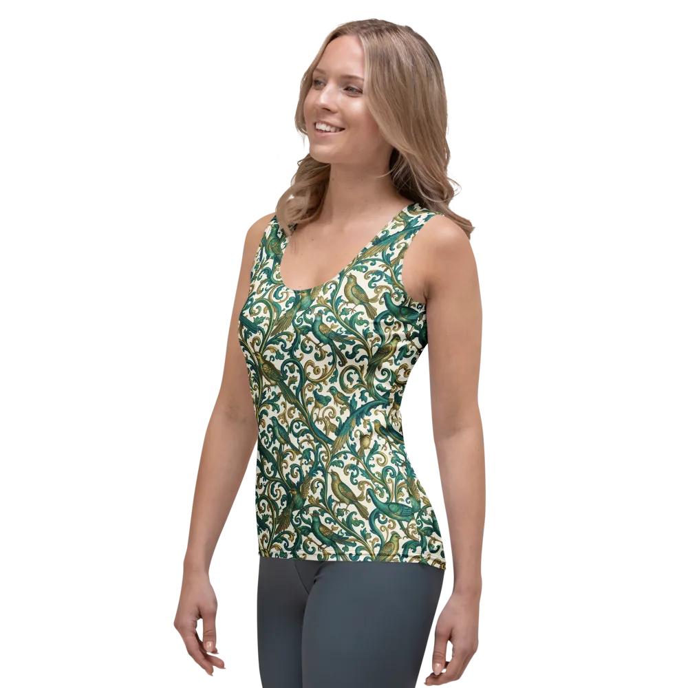 Aviary Arabesque on Women's Tank Top — Left Front