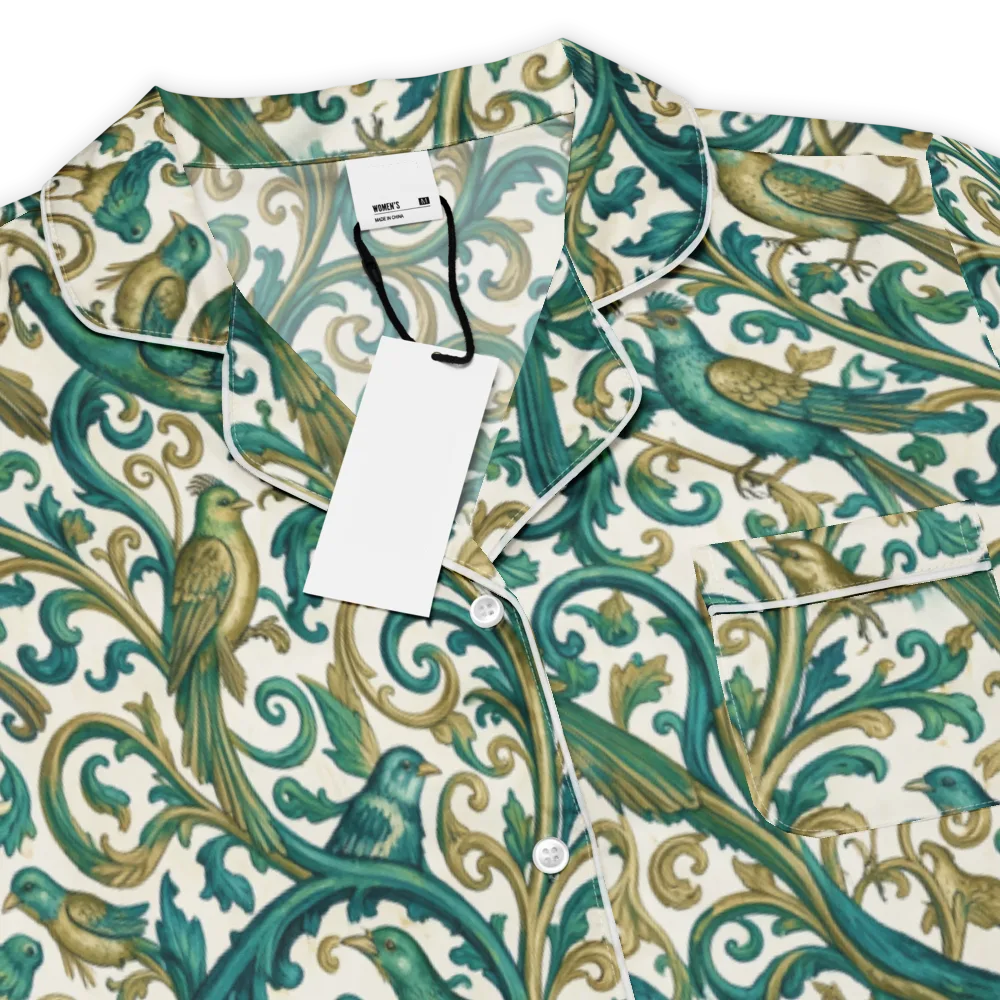 Aviary Arabesque on Women's Short Sleeve Pajama Top — Product details