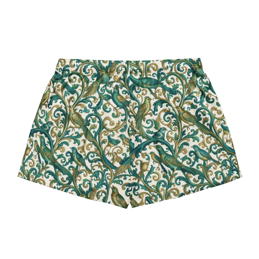 Aviary Arabesque on Women's Pajama Shorts — Back
