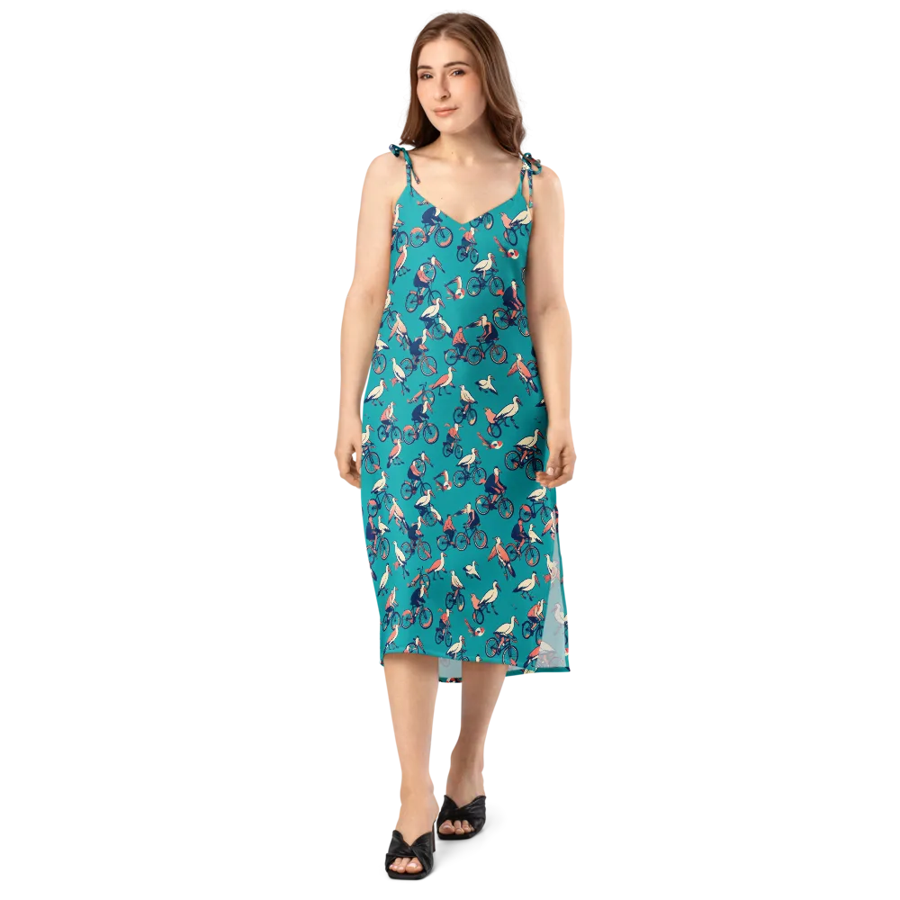 Pedal And Plume on Slip Dress — Front