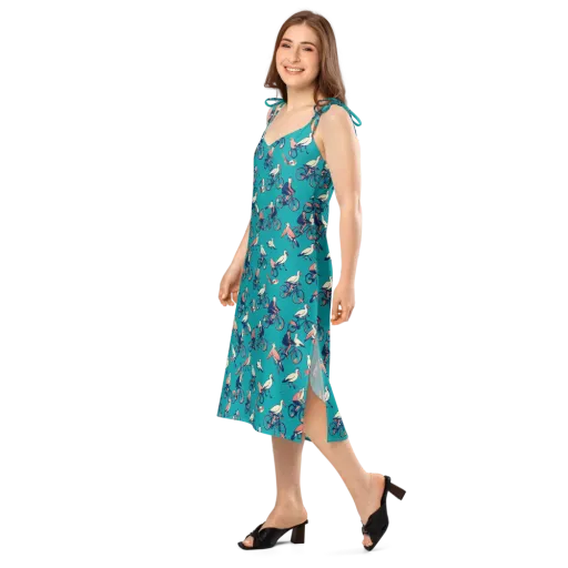 Pedal And Plume on a Slip Dress