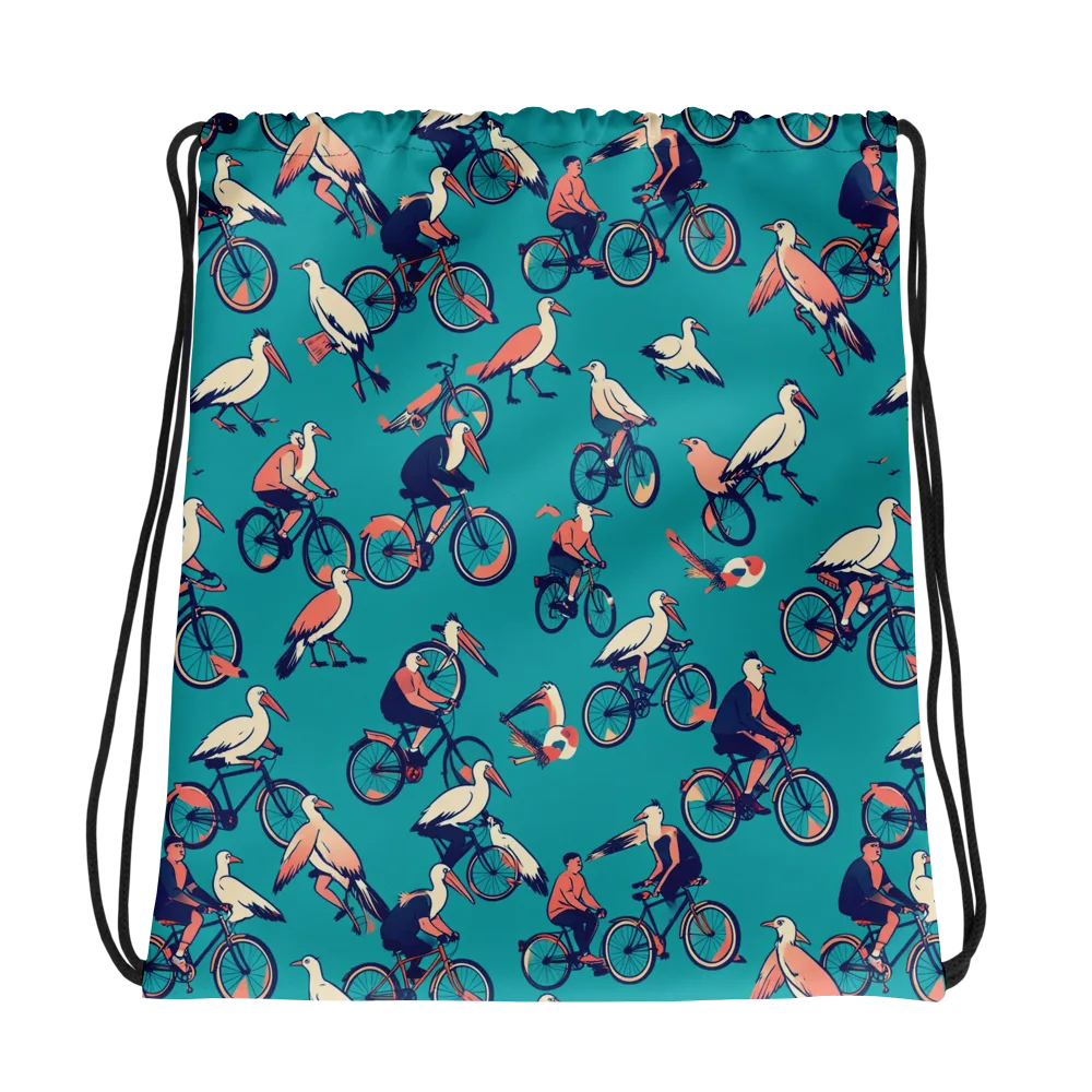 Pedal And Plume on Drawstring Bag — Photo