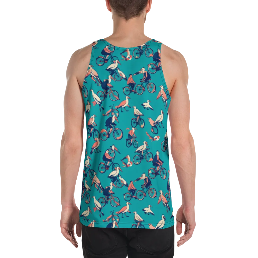 Pedal And Plume on Men's Tank Top — Back
