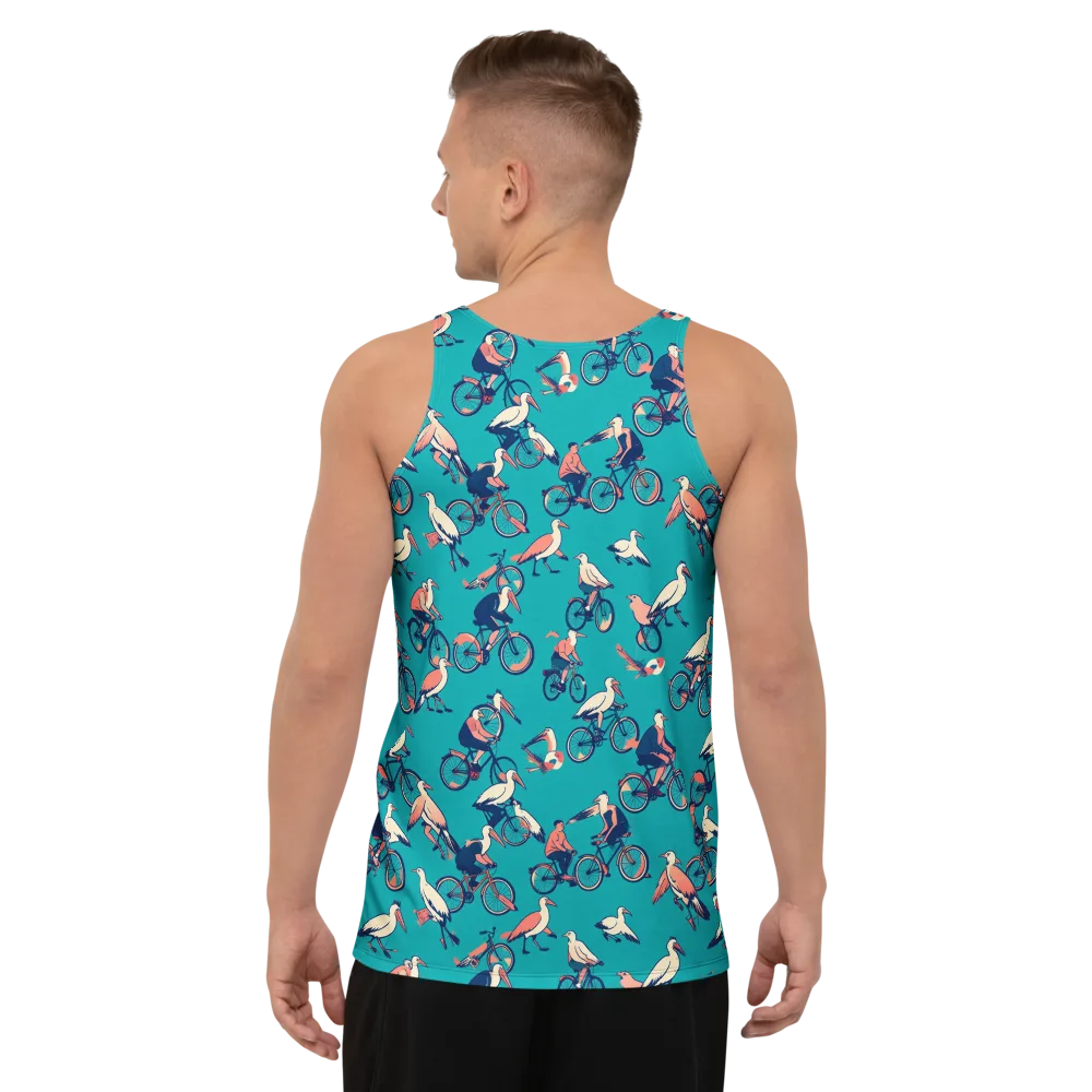 Pedal And Plume on Men's Tank Top — Back