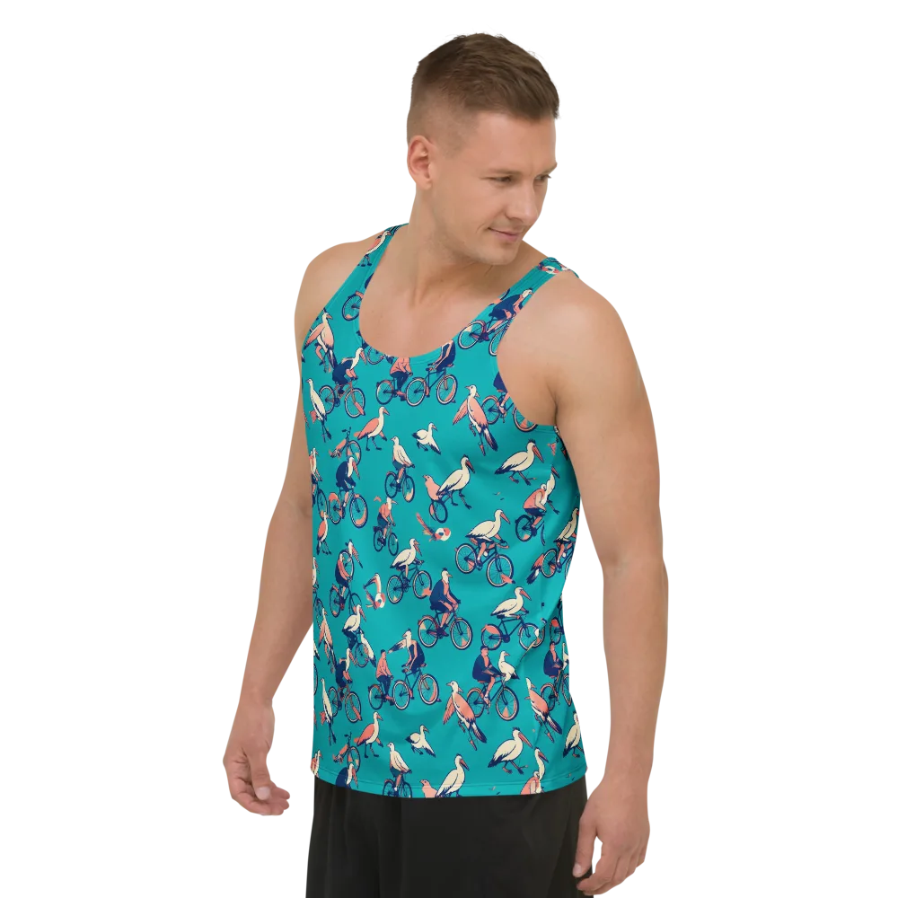 Pedal And Plume on Men's Tank Top — Left Front