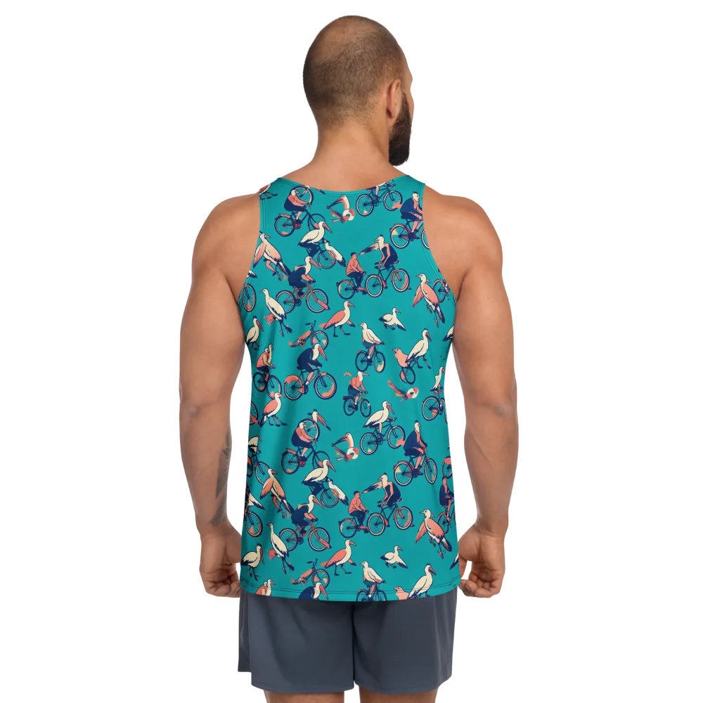 Pedal And Plume on Men's Tank Top — Back