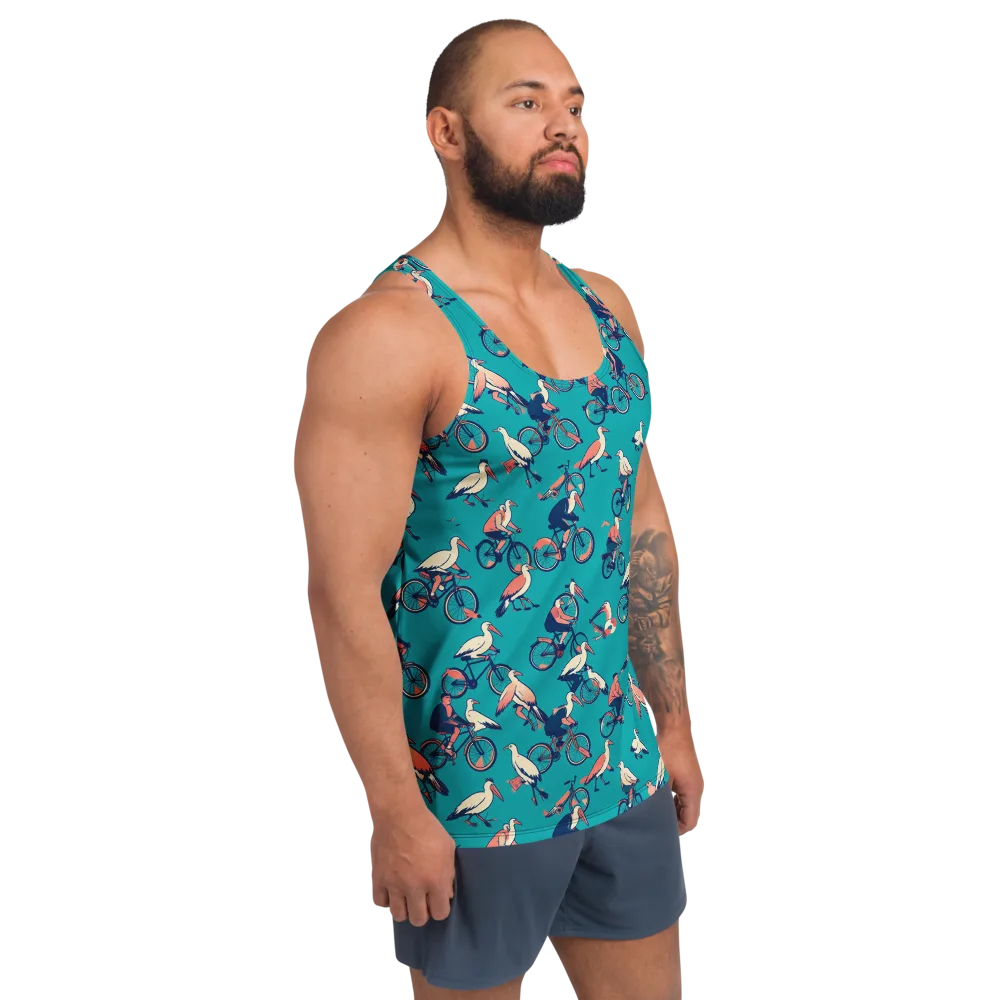Pedal And Plume on Men's Tank Top — Right Front