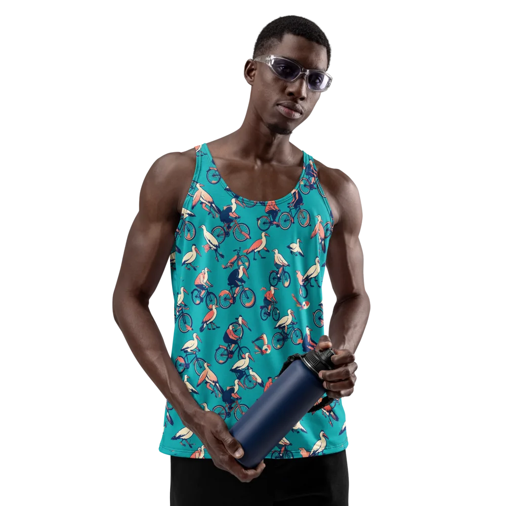 Pedal And Plume on Men's Tank Top — Front