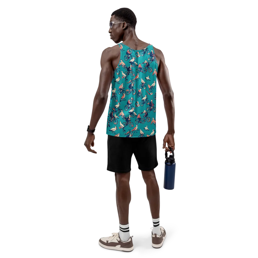 Pedal And Plume on Men's Tank Top — Back