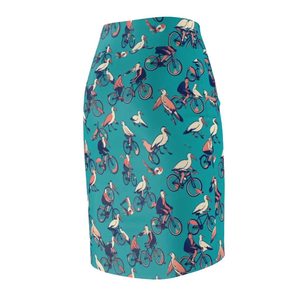 Pedal And Plume on Pencil Skirt — Back Side