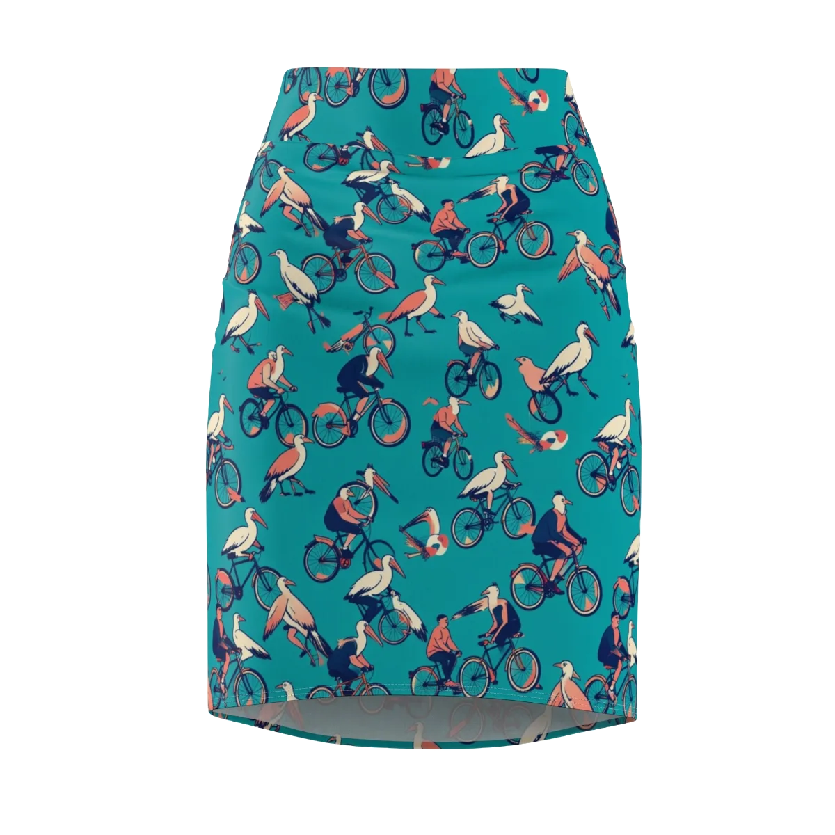 Pedal And Plume on Pencil Skirt — Front