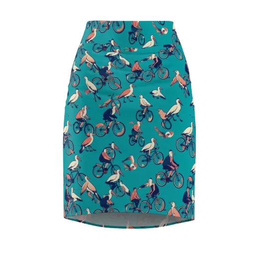 Pedal And Plume on a Pencil Skirt