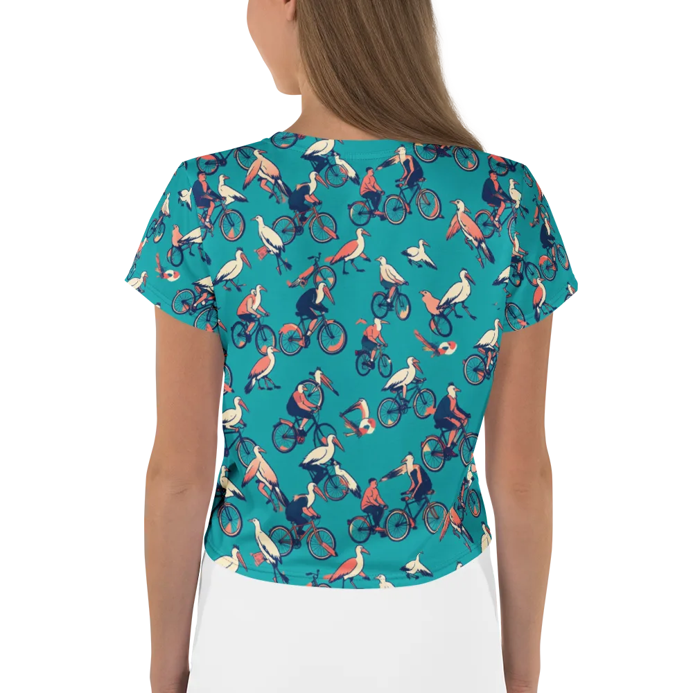Pedal And Plume on Crop Tee — Back