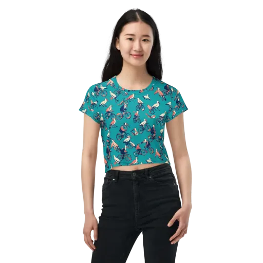 Pedal And Plume on a Crop Tee